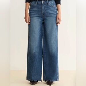 Warp + Weft NCE Nice Cote Wide Leg High Rise Jeans size 6